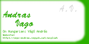 andras vago business card